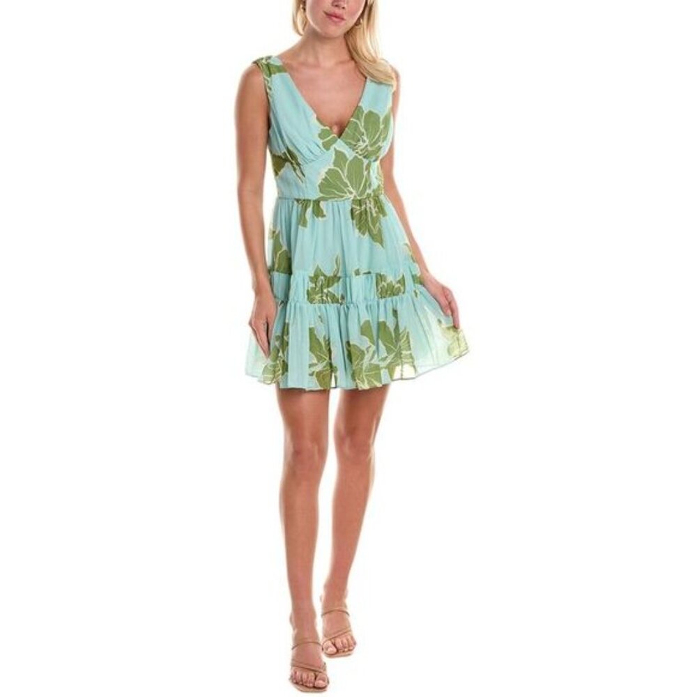 Hutch Anthropologie Mella Floral‎ Tropical Dress Mini Size 12